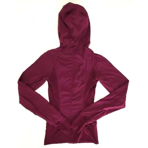Lululemon Womens In Flux Burgundy Purple Jacket 2 - Picture 3 of 4